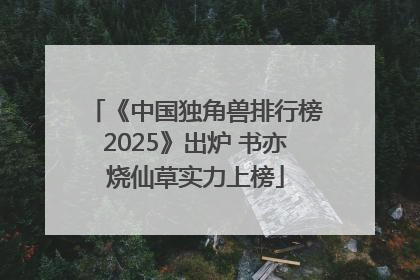 《中国独角兽排行榜2025》出炉 书亦烧仙草实力上榜