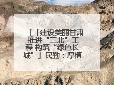 「建设美丽甘肃 推进“三北”工程 构筑“绿色长城”」民勤：厚植生态底色 筑牢绿色屏障