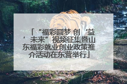 “福彩圆梦 创‘益’未来”视频征集暨山东福彩就业创业政策推介活动在东营举行