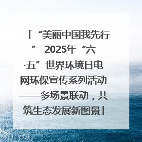 “美丽中国我先行” 2025年“六·五”世界环境日电网环保宣传系列活动——多场景联动，共筑生态发展新图景