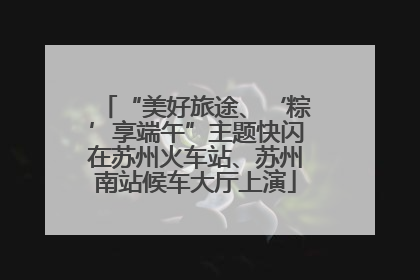 “美好旅途、‘粽’享端午”主题快闪在苏州火车站、苏州南站候车大厅上演