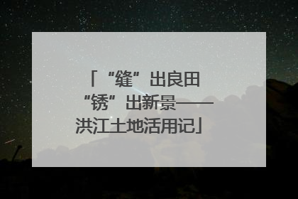 “缝”出良田 “锈”出新景——洪江土地活用记