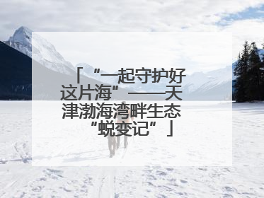 “一起守护好这片海”——天津渤海湾畔生态“蜕变记”