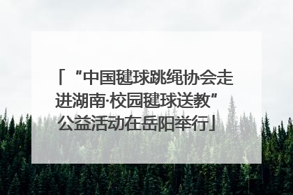 “中国毽球跳绳协会走进湖南·校园毽球送教”公益活动在岳阳举行