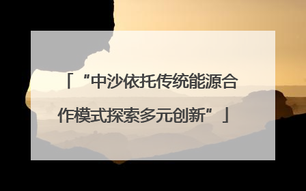 “中沙依托传统能源合作模式探索多元创新”