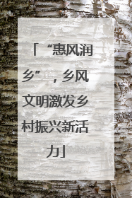 “惠风润乡”，乡风文明激发乡村振兴新活力