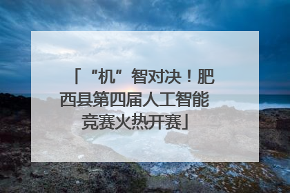 “机”智对决！肥西县第四届人工智能竞赛火热开赛
