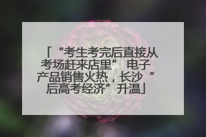 “考生考完后直接从考场赶来店里” 电子产品销售火热，长沙“后高考经济”升温