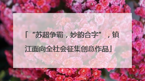 “苏超争霸，妙韵合字”，镇江面向全社会征集创意作品