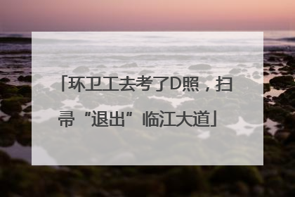 环卫工去考了D照，扫帚“退出”临江大道