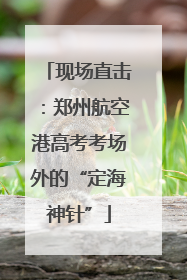 现场直击：郑州航空港高考考场外的“定海神针”