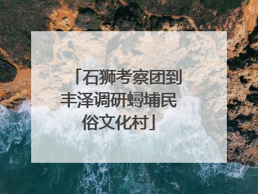 石狮考察团到丰泽调研蟳埔民俗文化村