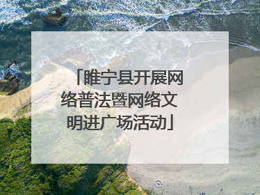 睢宁县开展网络普法暨网络文明进广场活动