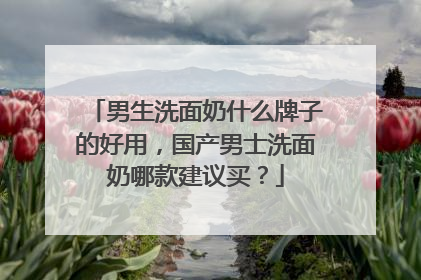 男生洗面奶什么牌子的好用，国产男士洗面奶哪款建议买？