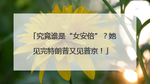 究竟谁是“女安倍”？她见完特朗普又见普京！