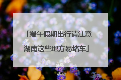 端午假期出行请注意 湖南这些地方易堵车