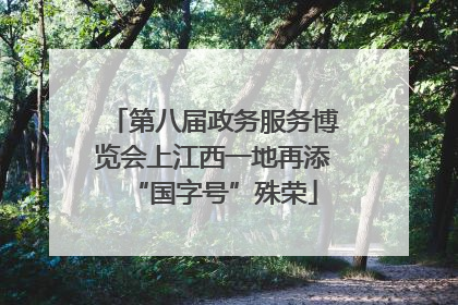 第八届政务服务博览会上江西一地再添“国字号”殊荣