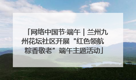 网络中国节·端午｜兰州九州花坛社区开展“红色领航 粽香敬老”端午主题活动