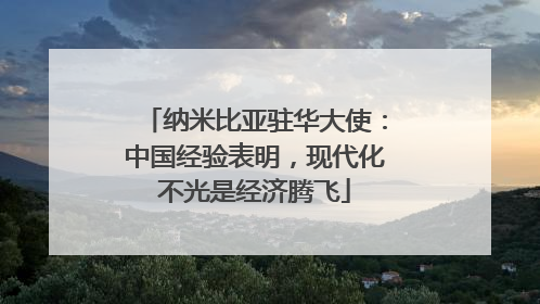 纳米比亚驻华大使：中国经验表明，现代化不光是经济腾飞