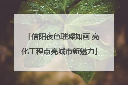 信阳夜色璀璨如画 亮化工程点亮城市新魅力