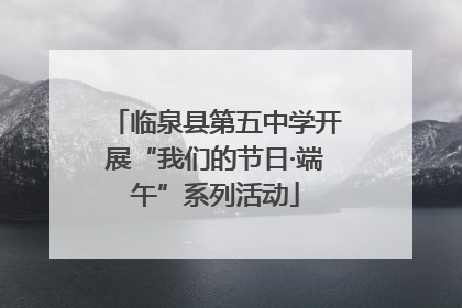临泉县第五中学开展“我们的节日·端午”系列活动