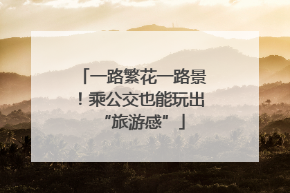 一路繁花一路景！乘公交也能玩出“旅游感”