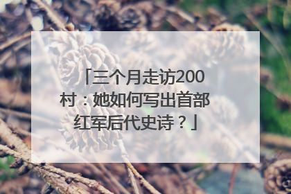三个月走访200村：她如何写出首部红军后代史诗？