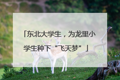 东北大学生，为龙里小学生种下“飞天梦”