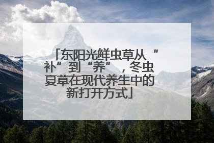 东阳光鲜虫草从“补”到“养”，冬虫夏草在现代养生中的新打开方式