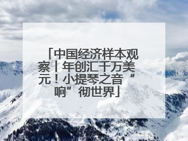 中国经济样本观察丨年创汇千万美元！小提琴之音“响”彻世界
