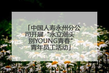 中国人寿永州分公司开展“永立潮头 别YOUNG青春”青年员工活动