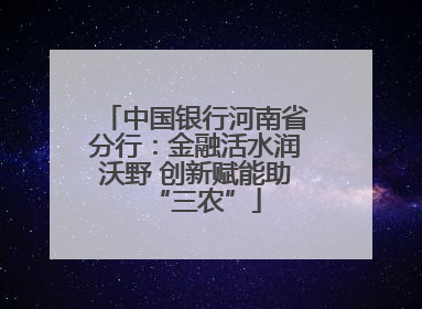 中国银行河南省分行：金融活水润沃野 创新赋能助“三农”