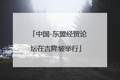中国-东盟经贸论坛在吉隆坡举行