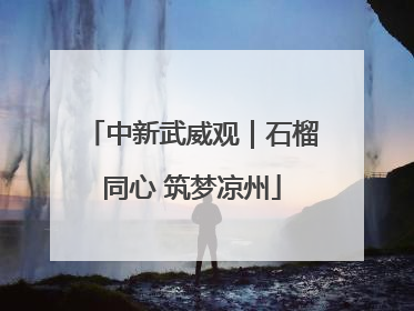 中新武威观｜石榴同心 筑梦凉州