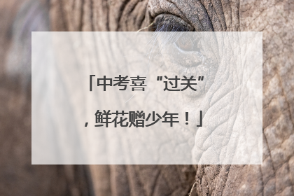 中考喜“过关”，鲜花赠少年！