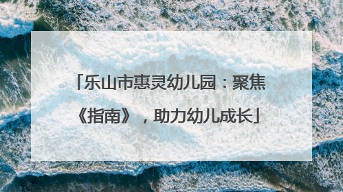 乐山市惠灵幼儿园：聚焦《指南》，助力幼儿成长