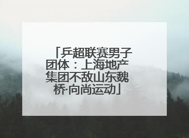 乒超联赛男子团体：上海地产集团不敌山东魏桥·向尚运动