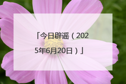 今日辟谣（2025年6月20日）