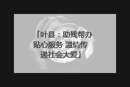 叶县：助残帮办贴心服务 温情传递社会大爱