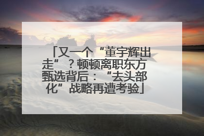 又一个“董宇辉出走”？顿顿离职东方甄选背后：“去头部化”战略再遭考验