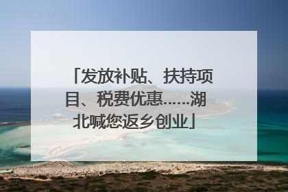发放补贴、扶持项目、税费优惠……湖北喊您返乡创业