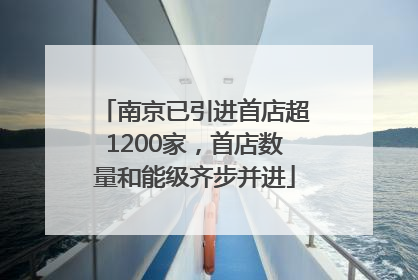 南京已引进首店超1200家，首店数量和能级齐步并进