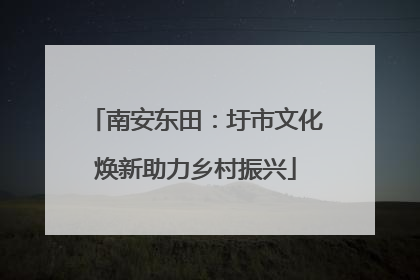 南安东田：圩市文化焕新助力乡村振兴