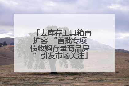 去库存工具箱再扩容 “首批专项债收购存量商品房”引发市场关注