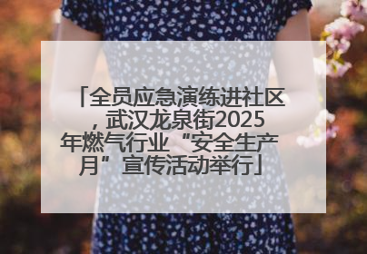 全员应急演练进社区，武汉龙泉街2025年燃气行业“安全生产月”宣传活动举行