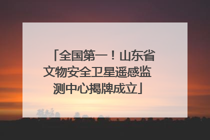全国第一！山东省文物安全卫星遥感监测中心揭牌成立