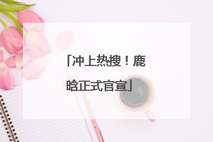 冲上热搜！鹿晗正式官宣