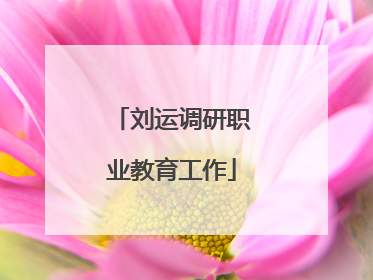 刘运调研职业教育工作
