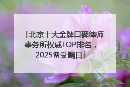 北京十大金牌口碑律师事务所权威TOP排名，2025备受瞩目