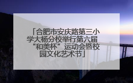 合肥市安庆路第三小学大杨分校举行第六届“和美杯”运动会暨校园文化艺术节
